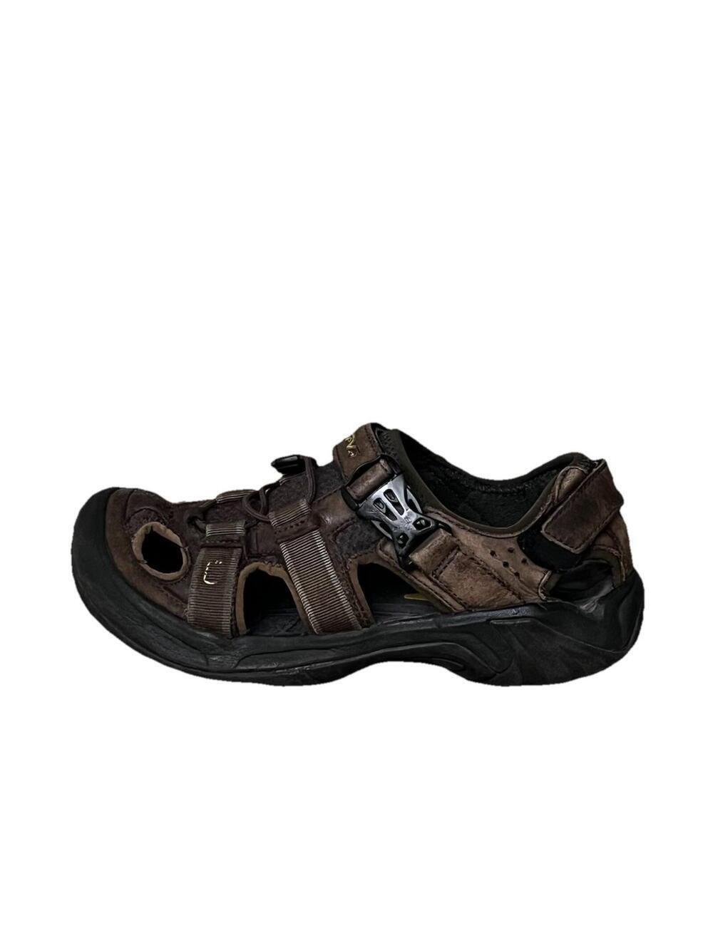 Teva Brown Leather Closed Toe Sandals Mens 9 Hiking Outdoor Water Adjustable